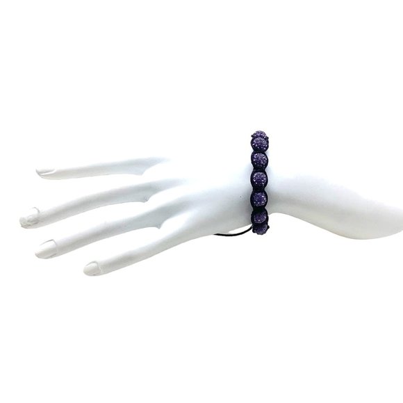 Macrame Shamballa Slider Bracelet - Picture 12 of 15